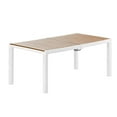 thumbnail image 1 of Afuera Living Modern 8-Seat Patio Dining Table in White / Teak Brown, 1 of 8