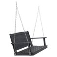 thumbnail image 1 of Afuera Living Modern / Contemporary Outdoor Aacia Wood Porch Swing in Dark Gray, 1 of 11