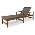 thumbnail image 1 of Afuera Living Modern / Contemporary Outdoor Acacia Wood Chaise Lounge in Gray, 1 of 14