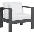 thumbnail image 1 of Afuera Living Modern / Contemporary White Outdoor Patio Arm Chair, 1 of 7