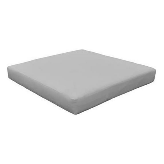 Afuera Living Modern Cover for Ottoman Cushions 4" Thick in Grey
