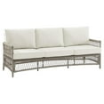 thumbnail image 1 of Afuera Living Modern Fabric Outdoor Wicker Sofa in Cream/Driftwood, 1 of 14