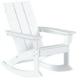 thumbnail image 1 of Afuera Living Modern Outdoor HDPE Plastic Adirondack Rocking Chair in Sand, 1 of 7