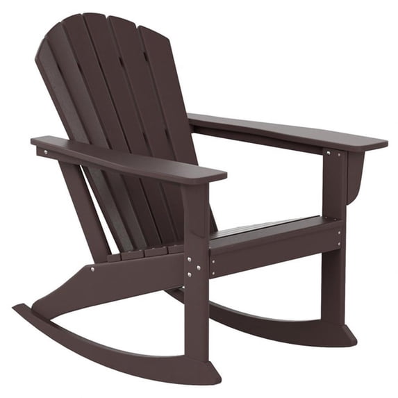 Afuera Living Modern Outdoor Poly Plastic Adirondack Rocking Chair