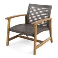 thumbnail image 1 of Afuera Living Outdoor Acacia Wood Club Chair in Teak and Mocha (Set of 4), 1 of 19