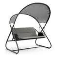 thumbnail image 1 of Afuera Living Outdoor Metal Swing with Canopy Sun Shade in Black, 1 of 8