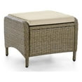 thumbnail image 1 of Afuera Living Outdoor Patio Aluminum Polyrattan Ottoman in Beige, 1 of 8
