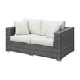 thumbnail image 1 of Afuera Living Outdoor Patio Loveseat with Pillows in Light Gray, 1 of 5