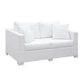 thumbnail image 1 of Afuera Living Outdoor Patio Loveseat with Pillows in White, 1 of 4