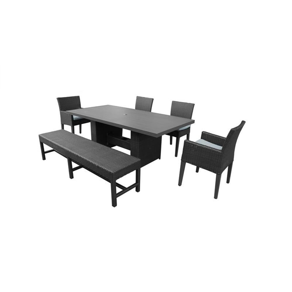 Afuera Living Patio Dining Table with 4 Dining Chairs and 1 Bench in