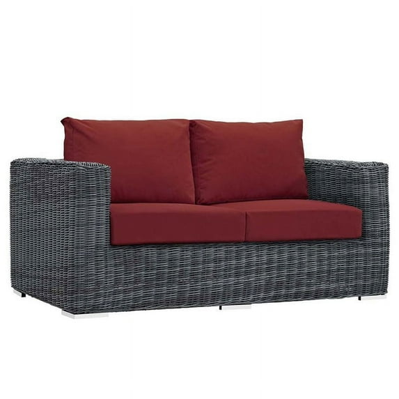 Afuera Living Patio Loveseat in Canvas Red