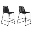 thumbnail image 1 of Afuera Living Steel Frame 30" Outdoor Barstool in Black Rope/Black (Set of 2), 1 of 8
