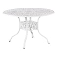 thumbnail image 1 of Afuera Living Traditional Aluminum Outdoor Dining Table in White, 1 of 6