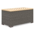 thumbnail image 1 of Afuera Living Traditional Rattan Outdoor Storage Table in Brown, 1 of 27