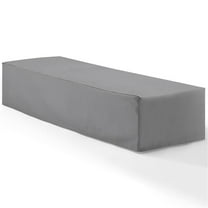 Afuera Living Vinyl Polyester Fabric Patio Chaise Lounge Cover in Gray