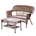 thumbnail image 1 of Afuera Living Wicker Patio Love Seat & Coffee Table Set - Honey without Cushion, 1 of 2