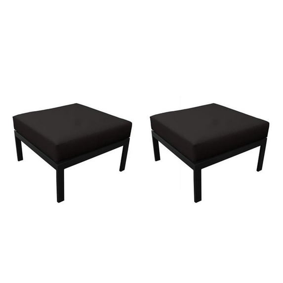 Afuera Living modern / Contemporary Ottoman 2 Per Box in Black