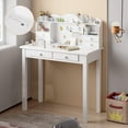 thumbnail image 1 of Afuhokles 31.5" Writing Desk with Hutch and USB Ports,  White, 1 of 5