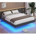 thumbnail image 1 of Afuhokles Floating Bed Frame Full Size with LED Lights, Modern Metal Platform Bed, Gray, 1 of 6