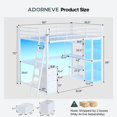 Afuhokles Full Size Loft Bed with Display Cabinet, 3 Storage Drawers ...