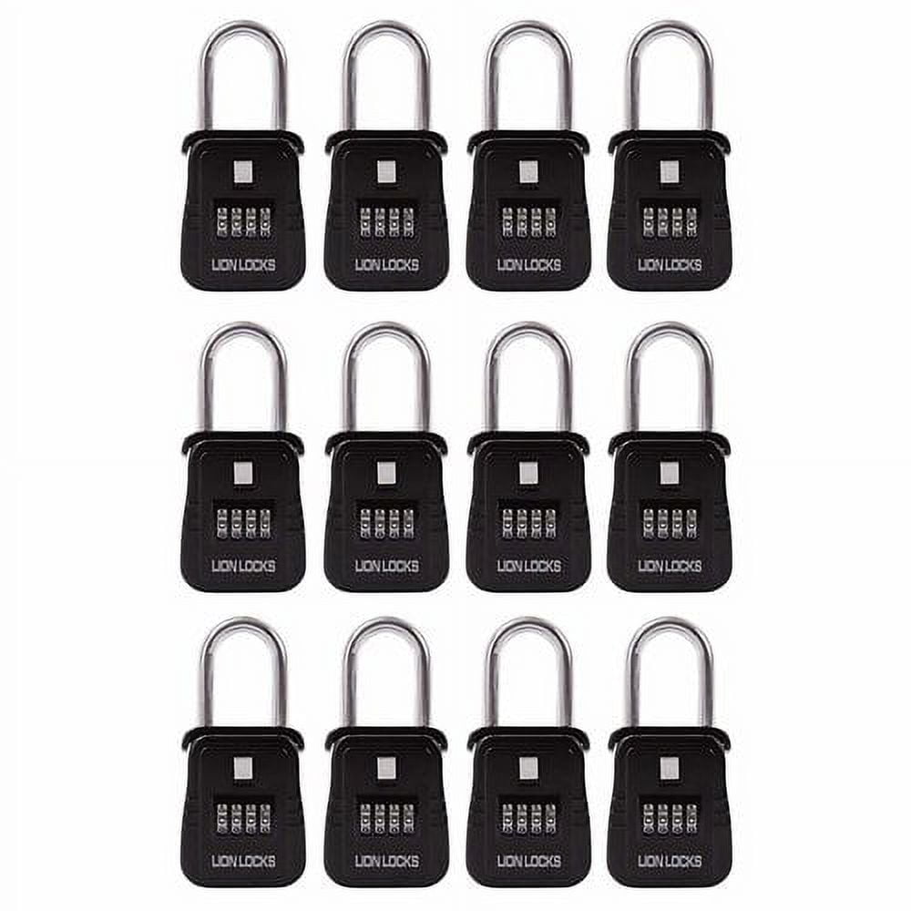 Black Heavy-Duty Combination Key Lock Box Set of 12