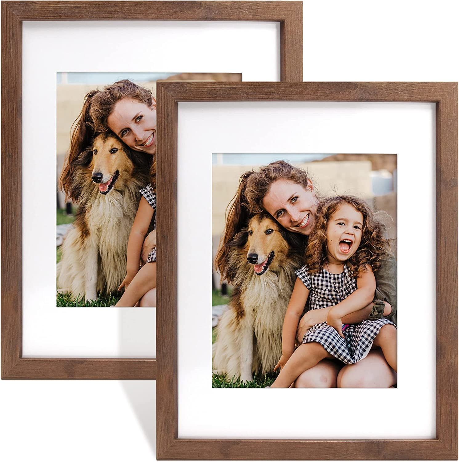 HAUS AND HUES Solid Oak 4x6 Picture Frame for Wall or Tabletop Set of 6 -  Beige Gallery Wall Frames, 4x6 Frames for Pictures, 4x6 Picture Frame Bulk