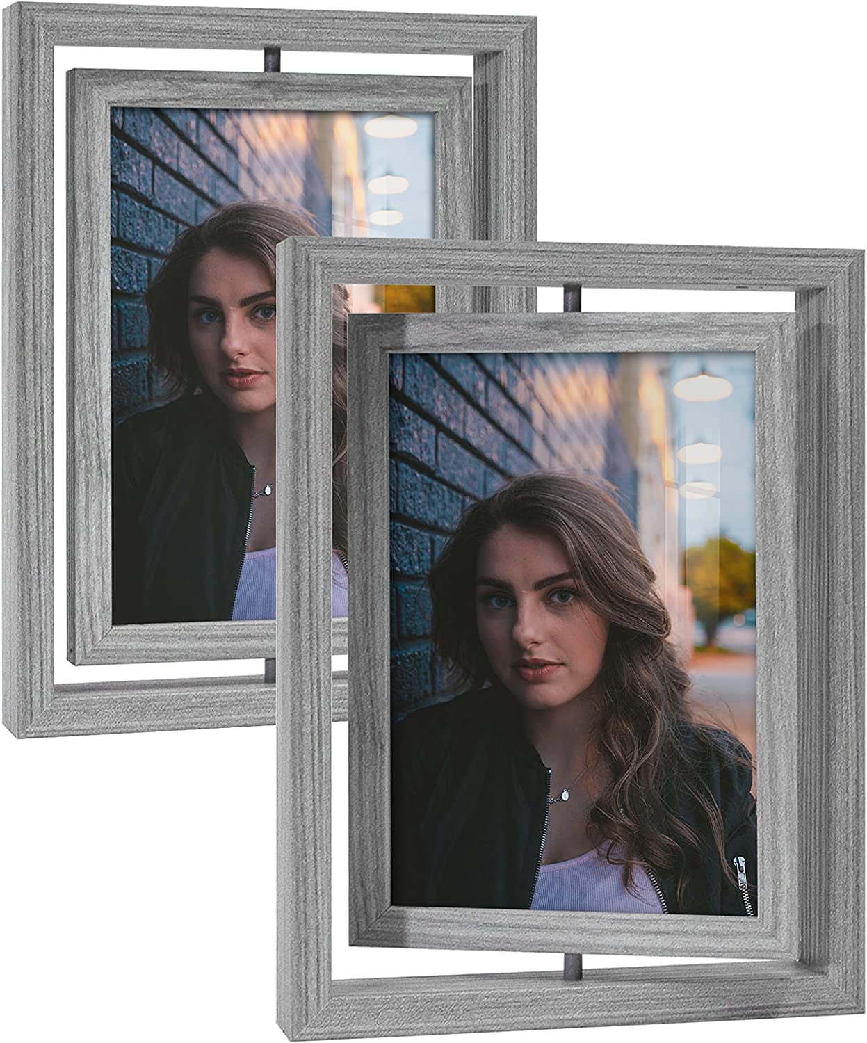 Afuly 5x7 Picture Frame Double Sided Picture Frames Rustic Farmhouse