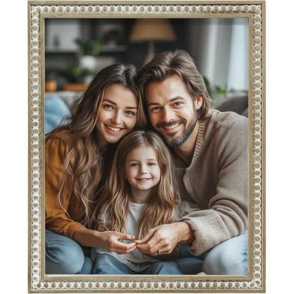 Afuly 8x10 Picture Frame Boho White Photo Frames Distressed Wood Rustic Vintage Wall Mount Tabletop Display Home Decor for Living Room Bedroom Nursery