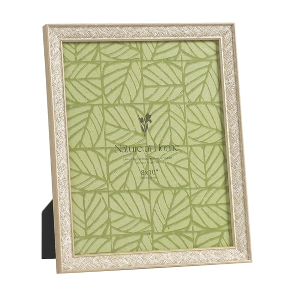 Afuly 8x10 Picture Frame Boho Photo Frame Beige Rattan Frame Woven Unique Tabletop Wall Hanging Display for Home Decor Artwork Birthday Gifts for Grandma Mom A101