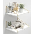thumbnail image 1 of Afuly Floating Shelves for  Wall, 12 in Deep Wall Shelf, White Hanging Shelves for Bathroom, Bedroom, Living Room, Set of 2, 1 of 9