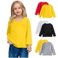 thumbnail image 1 of Afuyipoi 2PC T-shirts for Kids(1-11), Girls Boys Casual Spring Fall Pullover Tops Long Sleeve Round Neck Cotton Undershirts Black 6 Years, 1 of 7