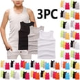 thumbnail image 1 of Afuyipoi 3-PC Boys Girls Summer Tank Tops (For 2-14), Soft Breathable Sleeveless Round Neck Solid Color Casual Tops For Kids Bronze 3-4Years, 1 of 4
