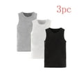 thumbnail image 1 of Afuyipoi 3-PC Boys Girls Summer Tank Tops (For 3-7）, Soft Breathable Solid Color Sleeveless Round Neck Casual Tops For Kids Black 4 Years, 1 of 3