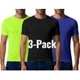 thumbnail image 1 of Afuyipoi 3-pack Mens Lightweight Mesh Tshirts Slim Fit Breathable Tee Tops for Running Workout Black Size M, 1 of 9