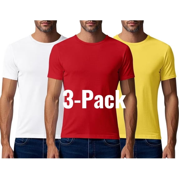 Afuyipoi 3-pack Mens Lightweight Mesh Tshirts Slim Fit Breathable Tee Tops for Running Workout Red Size S