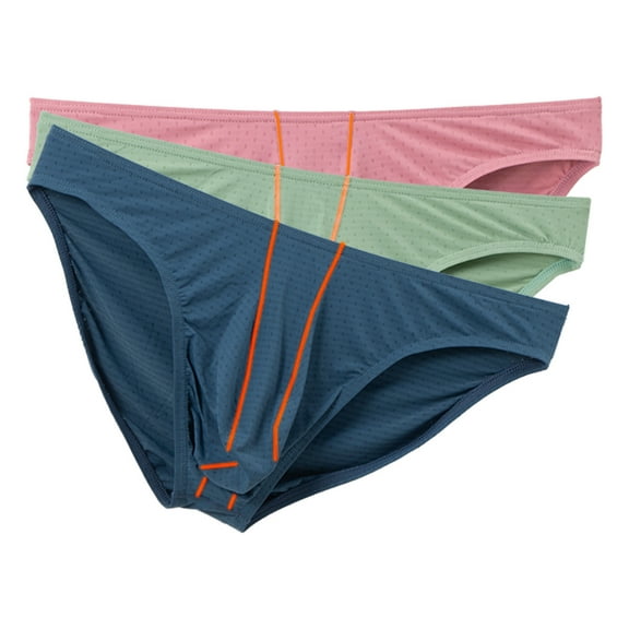 Afuyipoi 3PC Oversized Underpants for Men,Elastic Waist Breathable Low Rise Casual Briefs Multicolor XL