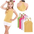 thumbnail image 1 of Afuyipoi 5 Pieces Girls Tank Tops,Breathable Trendy Ribbed Sleeveless Y-strap Cami White 12-13, 1 of 9