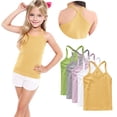 thumbnail image 1 of Afuyipoi 5 Pieces Girls Tank Tops,Trendy Ribbed Sleeveless Breathable Y-strap Cami Gray 12-13, 1 of 7