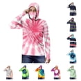 thumbnail image 1 of Afuyipoi Athletic Jackets for Men,Tie-dye Print Full-coverage Raglan Sleeve Sun-Protective Clothing Pink 3XL, 1 of 7