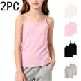 thumbnail image 1 of Afuyipoi Big Girls 2pc Tank Tops Soft Spaghetti Strap Camisole Breathable Basic Cotton Undershirts For Daily Wear Pink Size 3T, 1 of 6