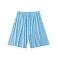thumbnail image 1 of Afuyipoi Big Girls Shorts,Loungewear Triple-Fold Roomy Plus Fit Summer Shorts Blue 15-16, 1 of 7