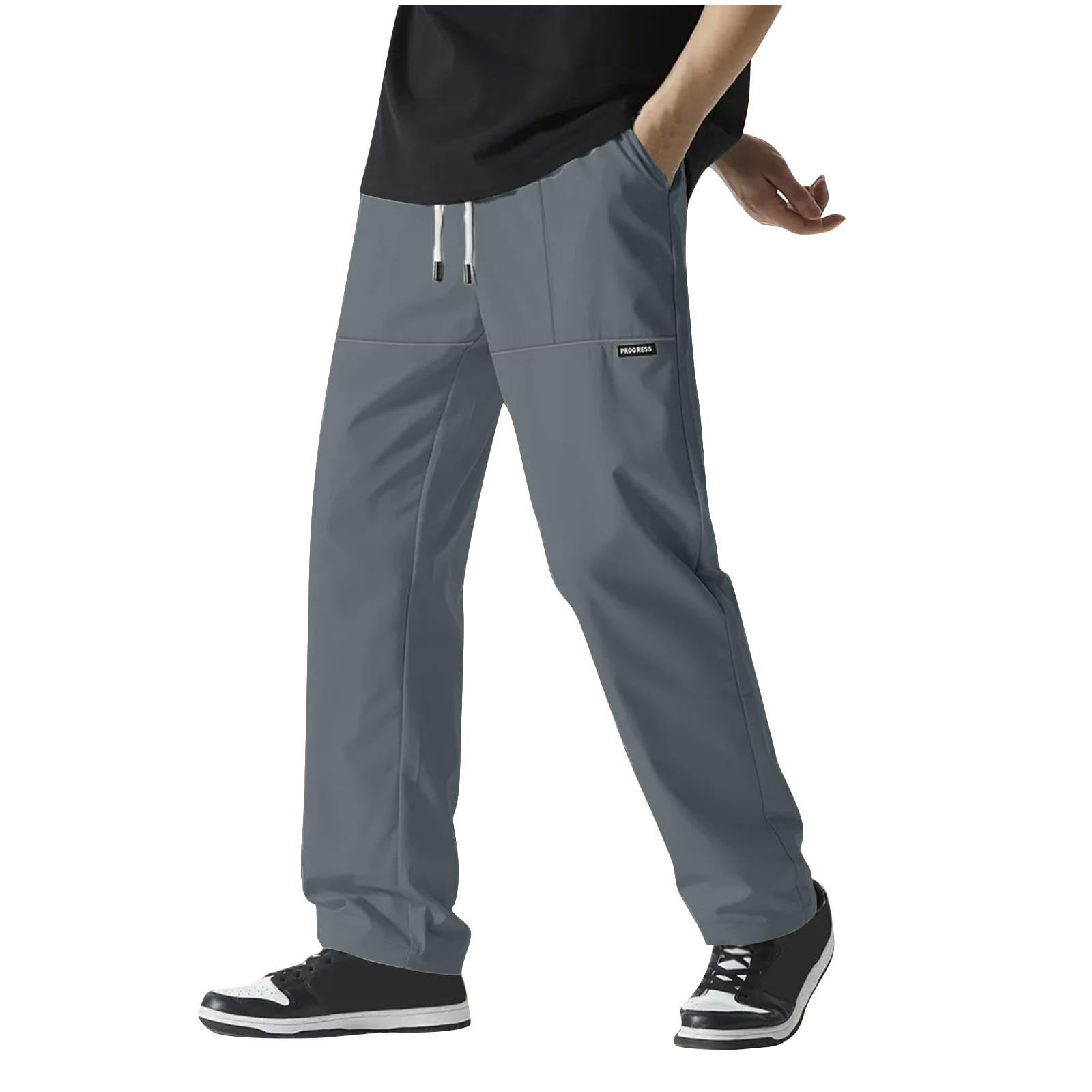 Afuyipoi Big and Tall Khaki Pants for Men,Elastic Waist Straight  display picture 1
