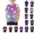 thumbnail image 1 of Afuyipoi Boys Fashion T-Shirts,Summer Pullover Graphic Round Neck Short Sleeve Tshirt Multicolor 9-10T, 1 of 5