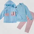thumbnail image 1 of Afuyipoi Boys Girls Snowsuit Jacket Pants Set Waterproof Windbreaker Fleece Lined Winter Size 5-15 Blue Size 14, 1 of 9