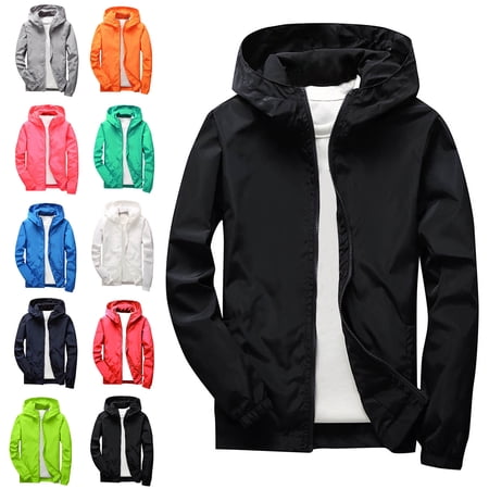Afuyipoi Boys Girls Softshell Hooded Jacket Waterproof Windbreaker Outdoor Casual Zip Up Size 3-12 Black Size 5T