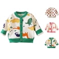 thumbnail image 1 of Afuyipoi Boys Knit Cardigan Size 0-10 Dinosaur Printed Long Sleeve Open Front Sweater Jacket for Kids Casual Winter Green Size 4T, 1 of 3