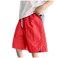 thumbnail image 1 of Afuyipoi Boys Summer Shorts,Baggy High Waist Lightweight Summer Shorts Red 9-10, 1 of 4