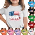 thumbnail image 1 of Afuyipoi Girls Graphic T-Shirt （for 3-15） Short Sleeve Independence Day Celebration Crew Neck Patriotic Tops Tee for Boys Black Size 5, 1 of 6