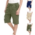 thumbnail image 1 of Afuyipoi Cargo Shorts for Boys Size 10-12,with Pocket Loose Elastic Waist Outerwear Shorts Green, 1 of 7
