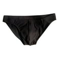 thumbnail image 1 of Afuyipoi Elastic Waist Men's Briefs,Breathable Solid Solid Color Cotton Layer Underwear Black L, 1 of 2